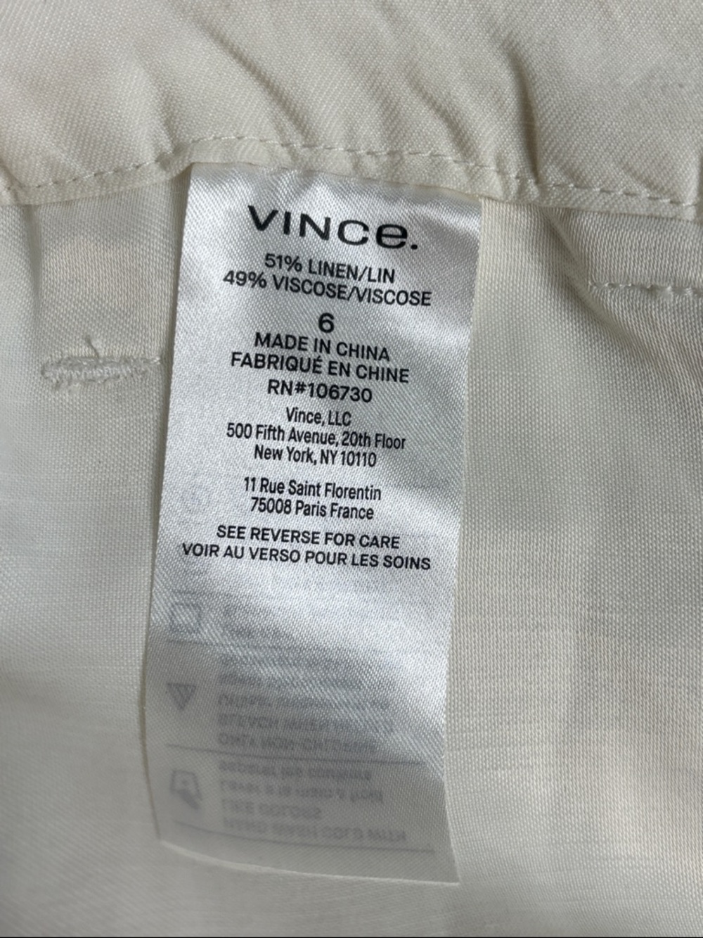 Vince Wide Leg Cargo Pants Bone - Picture 7 of 11